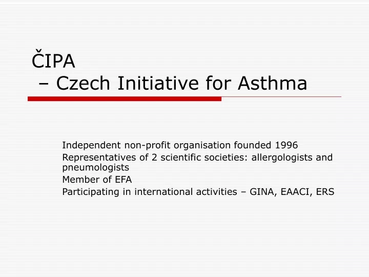 ipa czech initiative for asthma