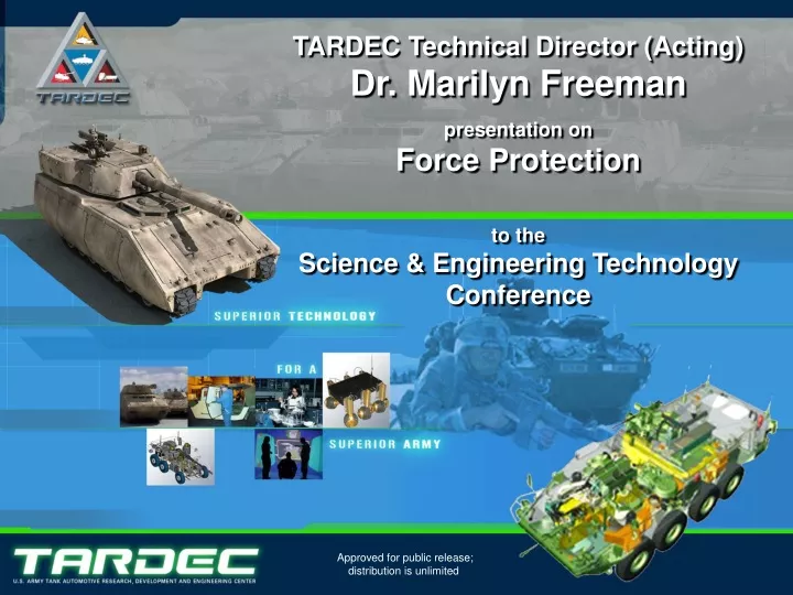 tardec technical director acting dr marilyn