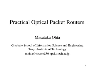 Practical Optical Packet Routers