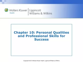 Chapter 10: Personal Qualities and Professional Skills for Success