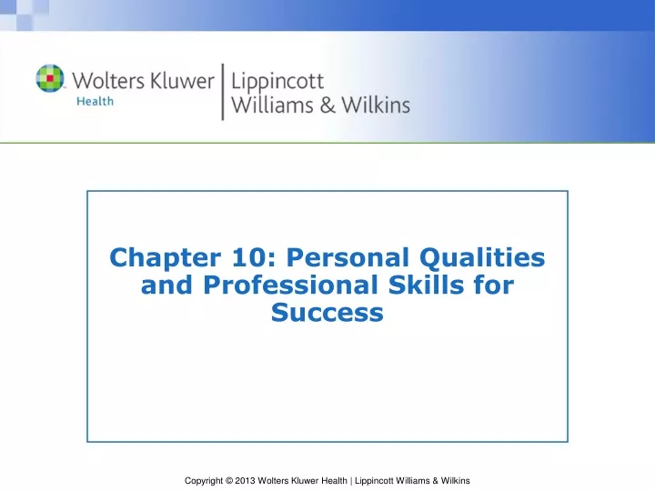 chapter 10 personal qualities and professional skills for success