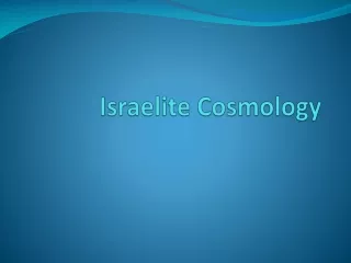 Israelite Cosmology
