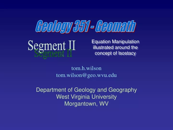geology 351 geomath