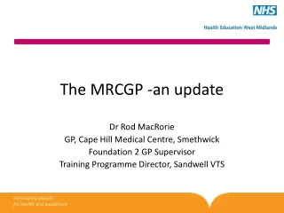 The MRCGP -an update
