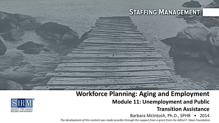 workforce planning aging and employment module