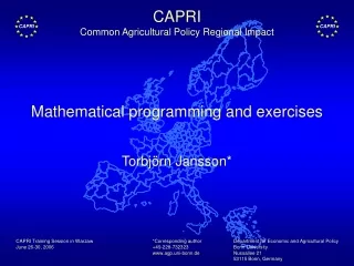 Mathematical programming and exercises
