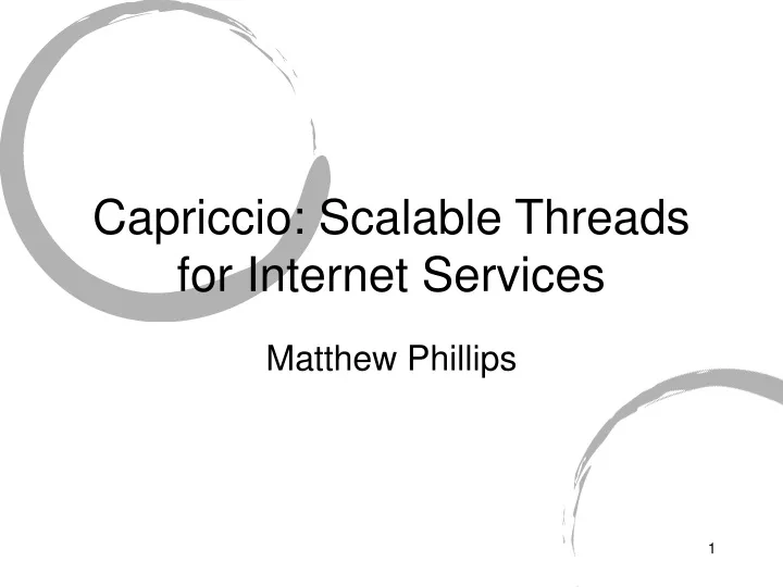 capriccio scalable threads for internet services