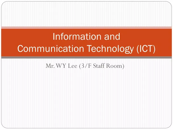 information and communication technology ict