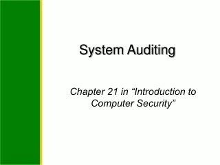 System Auditing