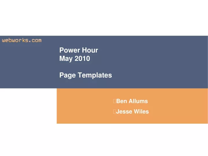 power hour may 2010 page templates