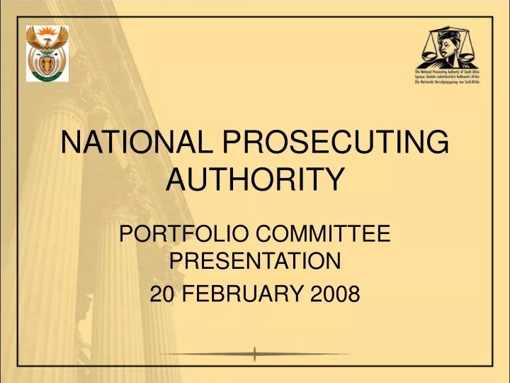 national prosecuting authority