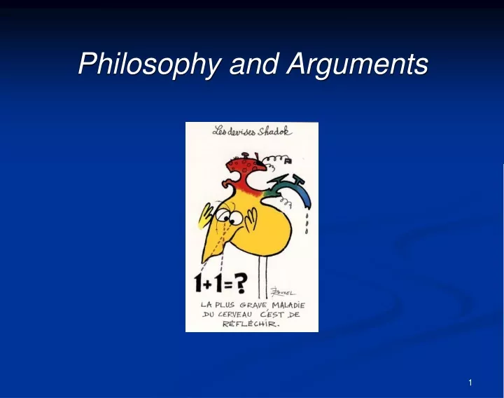 philosophy and arguments