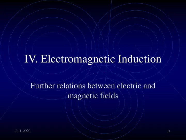 iv electromagnetic induction