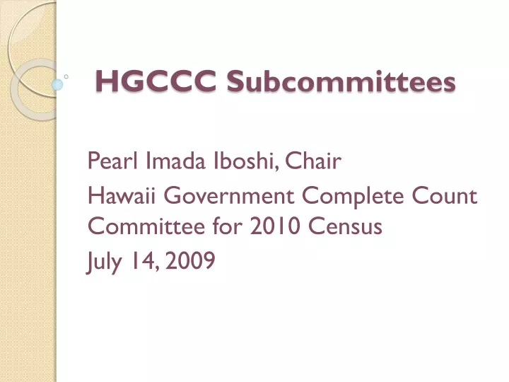 hgccc subcommittees