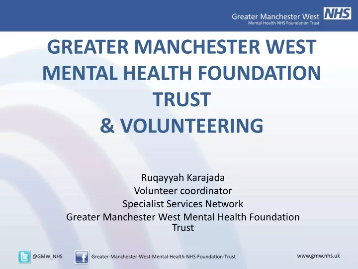 greater manchester west mental health foundation trust volunteering