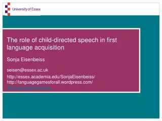 Child-Directed Speech: Other Terms