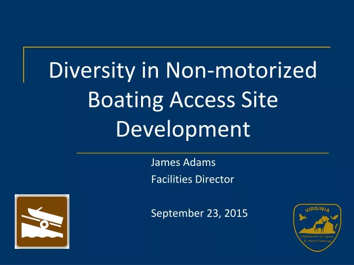 diversity in non motorized boating access site development