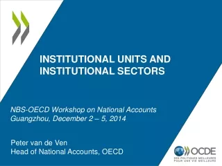 Institutional units and Institutional sectors