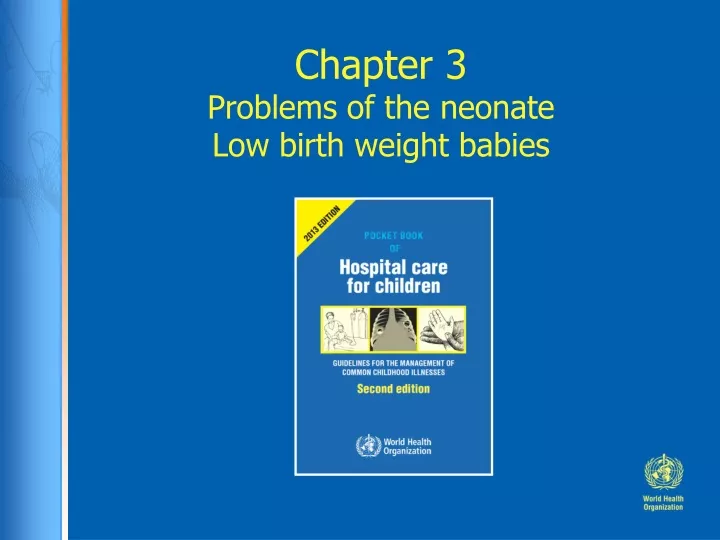 chapter 3 problems of the neonate low birth