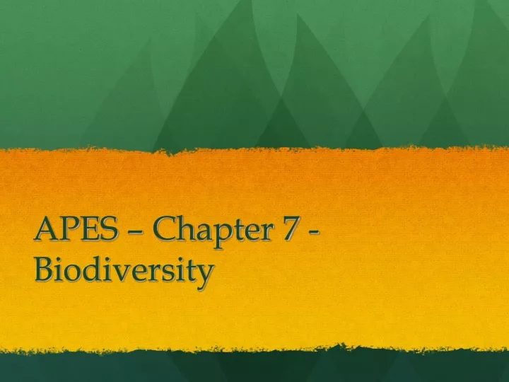 apes chapter 7 biodiversity