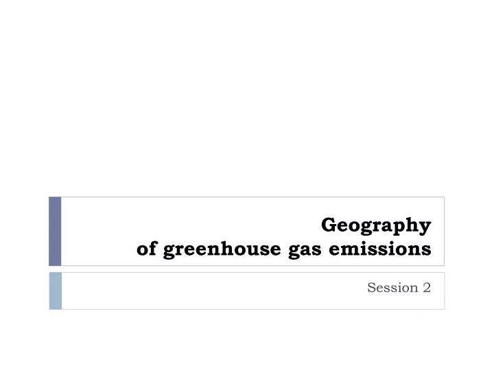 geography of greenhouse gas emissions