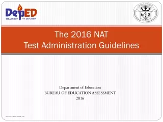 The 2016 NAT Test Administration Guidelines