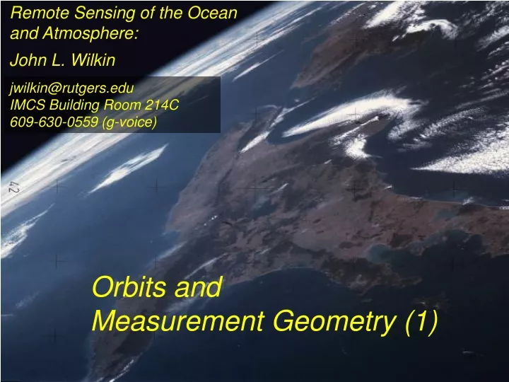 remote sensing of the ocean and atmosphere