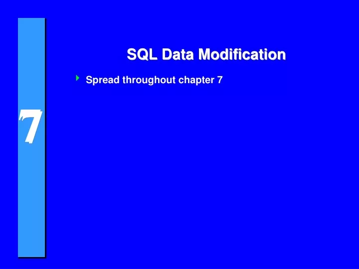 sql data modification