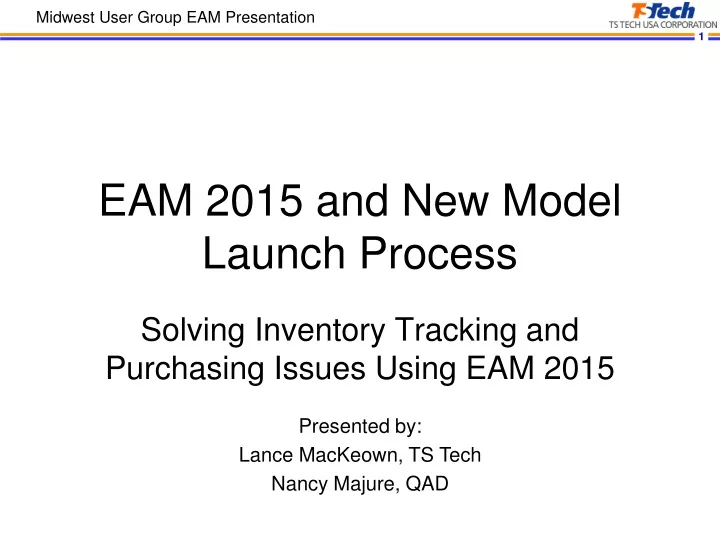 eam 2015 and new model launch process