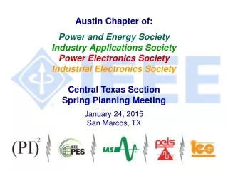 Central Texas Section Spring Planning Meeting January 24, 2015  San Marcos, TX