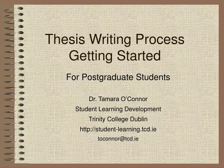 thesis writing process getting started