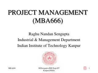 PROJECT MANAGEMENT (MBA666)