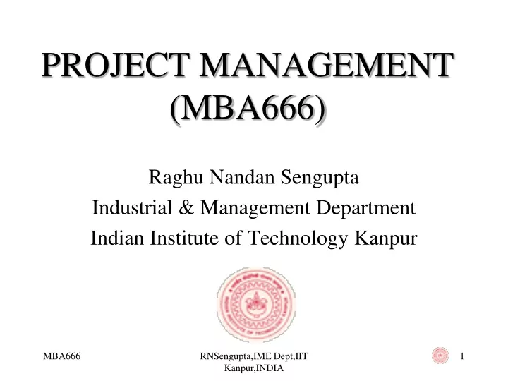 project management mba666