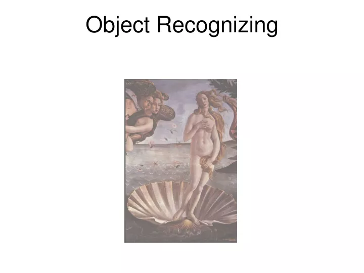 object recognizing