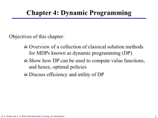Chapter 4: Dynamic Programming
