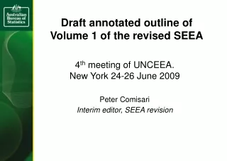 Draft annotated outline of Volume 1 of the revised SEEA