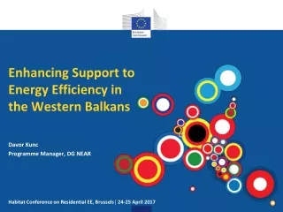 Enhancing Support to Energy Efficiency in the Western Balkans