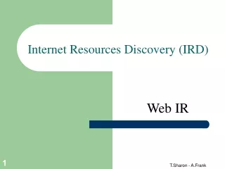 Internet Resources Discovery (IRD)