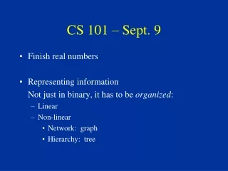 CS 101 – Sept. 9