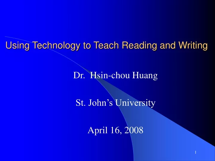 using technology to teach reading and writing