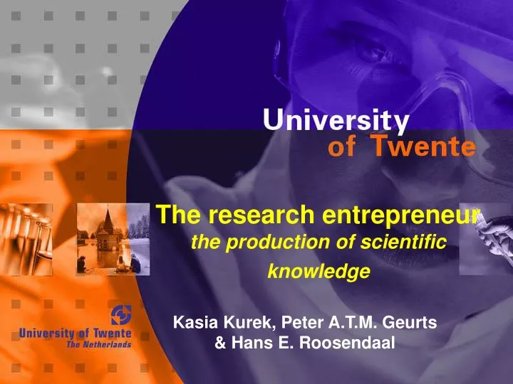 the research entrepreneur the production of scientific knowledge
