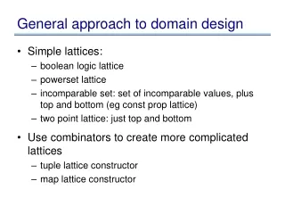 General approach to domain design