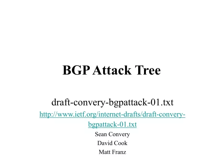 bgp attack tree