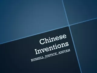 Chinese Inventions