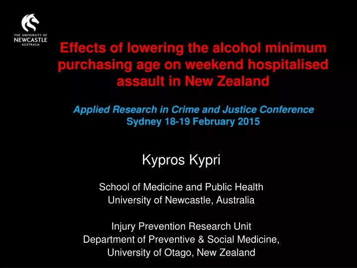 effects of lowering the alcohol minimum