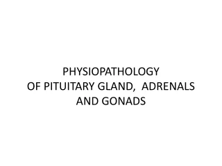 PHYSIOPATHOLOGY OF PITUITARY GLAND,  ADRENALS AND GONADS