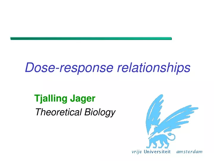 dose response relationships