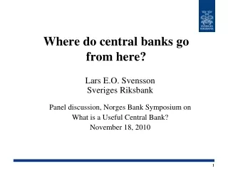 Where do central banks go  from here?