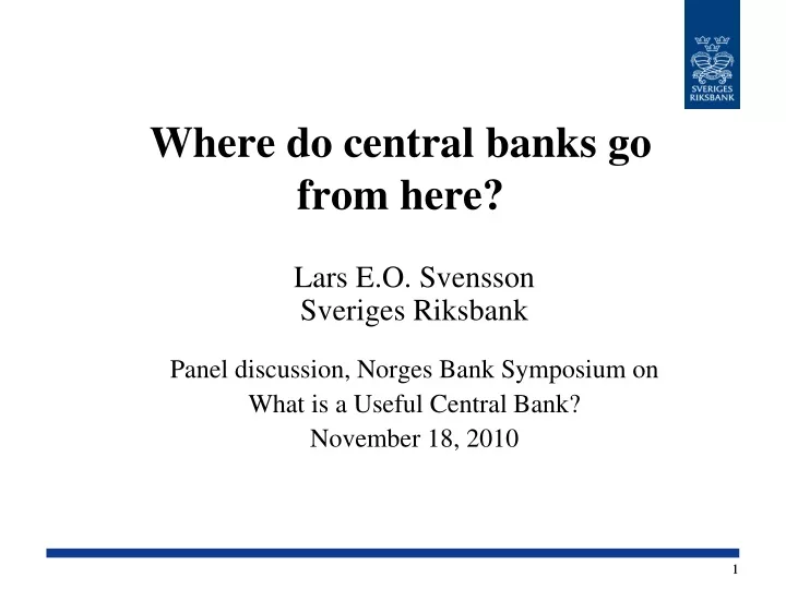 where do central banks go from here