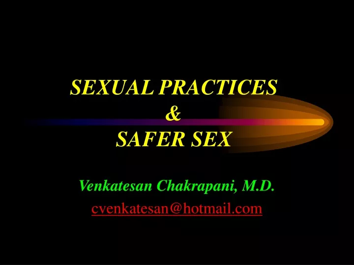 sexual practices safer sex